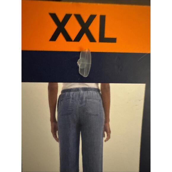 NWT Splendid Women's Cropped Wide Leg Drawstring Pant, Blue, 2XL Drawstring - Picture 2 of 7